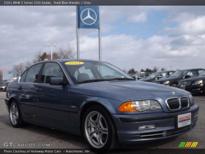 Steel Blue Metallic / Grey 2001 BMW 3 Series 330i Sedan