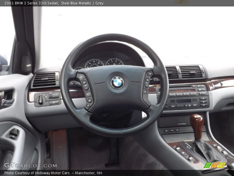 Steel Blue Metallic / Grey 2001 BMW 3 Series 330i Sedan