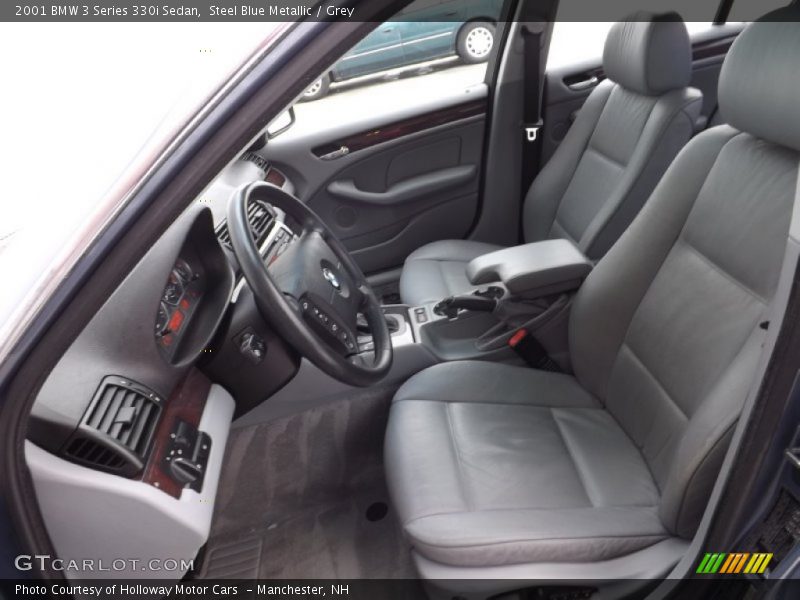 Steel Blue Metallic / Grey 2001 BMW 3 Series 330i Sedan