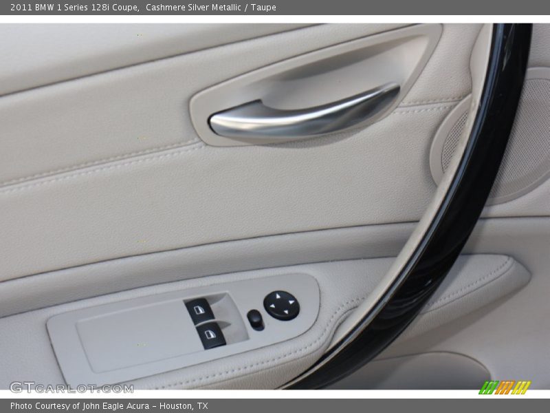 Cashmere Silver Metallic / Taupe 2011 BMW 1 Series 128i Coupe