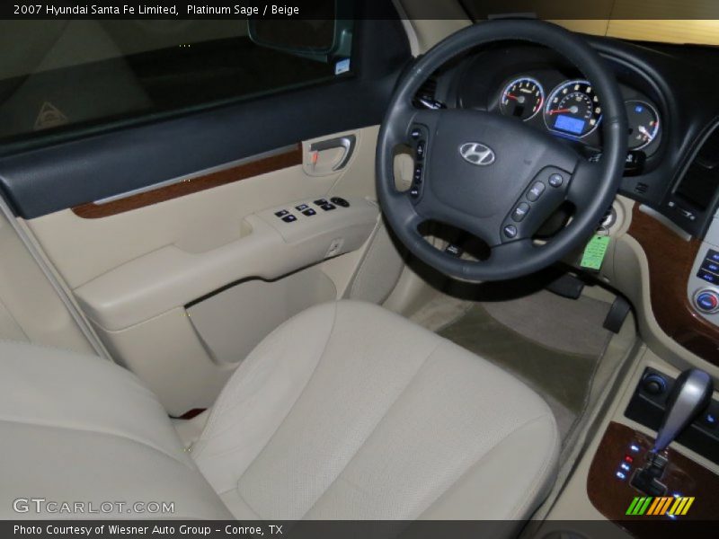 Platinum Sage / Beige 2007 Hyundai Santa Fe Limited