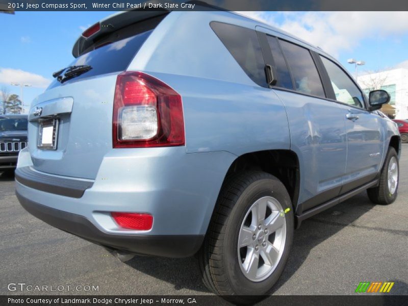Winter Chill Pearl / Dark Slate Gray 2014 Jeep Compass Sport