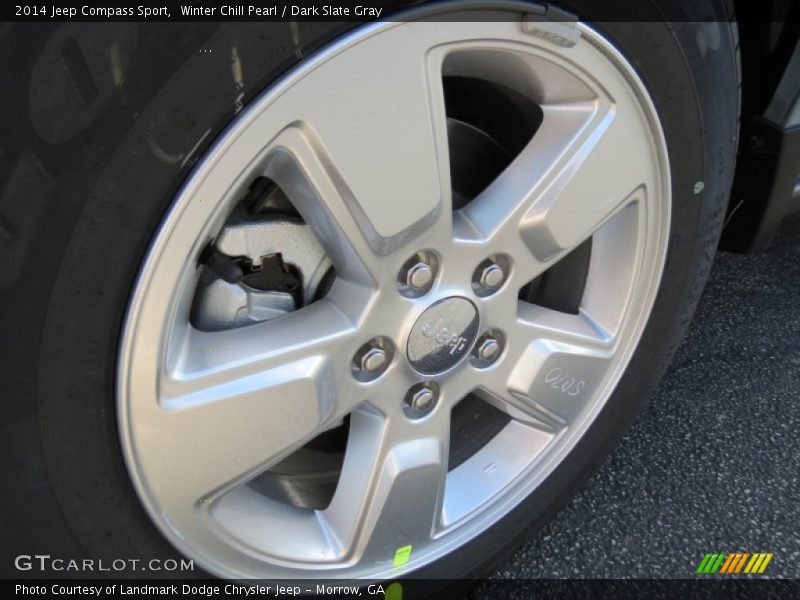 Winter Chill Pearl / Dark Slate Gray 2014 Jeep Compass Sport