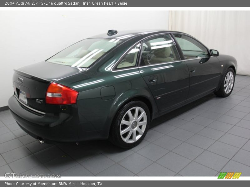 Irish Green Pearl / Beige 2004 Audi A6 2.7T S-Line quattro Sedan