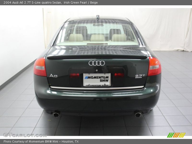 Irish Green Pearl / Beige 2004 Audi A6 2.7T S-Line quattro Sedan