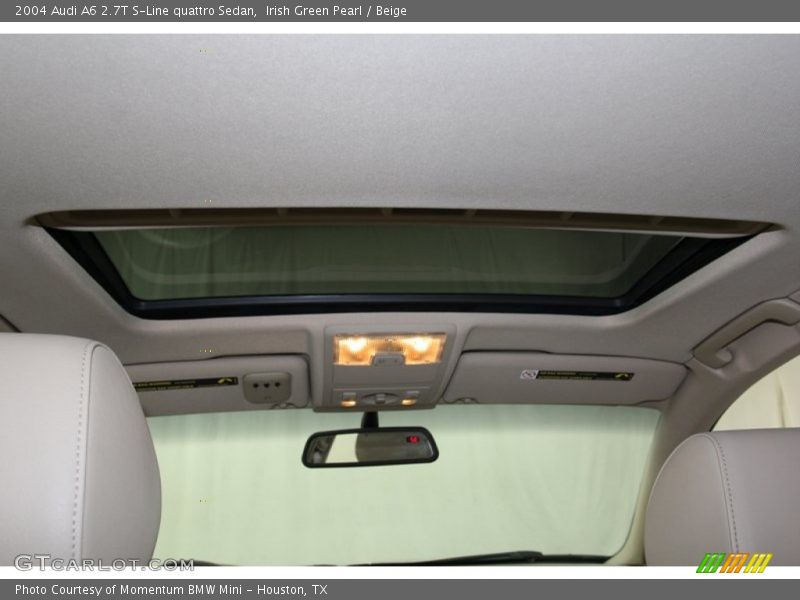 Irish Green Pearl / Beige 2004 Audi A6 2.7T S-Line quattro Sedan