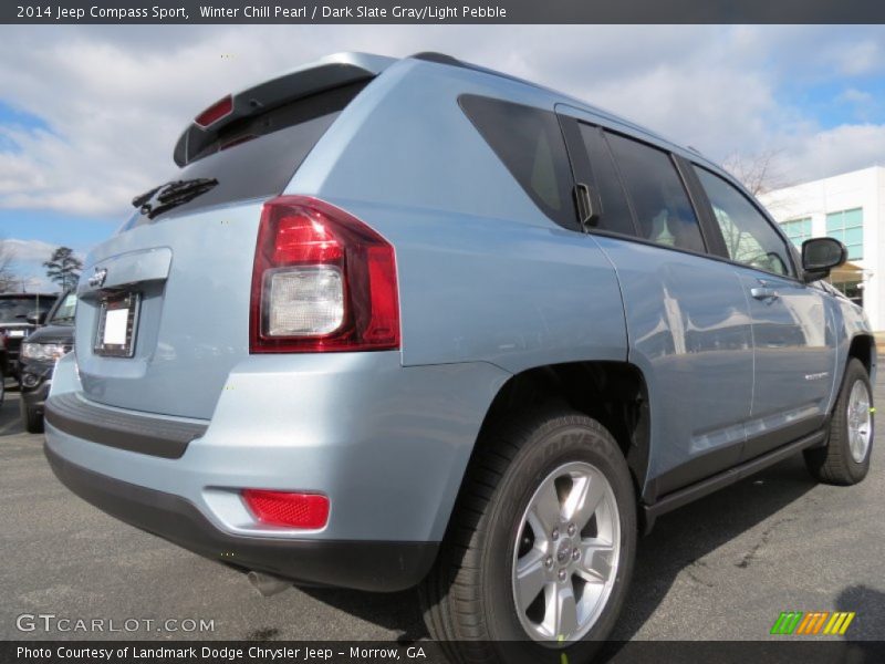Winter Chill Pearl / Dark Slate Gray/Light Pebble 2014 Jeep Compass Sport