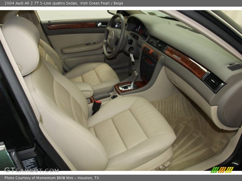 Irish Green Pearl / Beige 2004 Audi A6 2.7T S-Line quattro Sedan