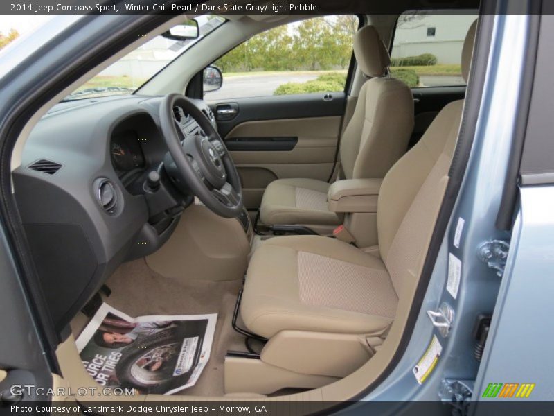 Winter Chill Pearl / Dark Slate Gray/Light Pebble 2014 Jeep Compass Sport