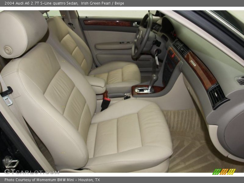 Irish Green Pearl / Beige 2004 Audi A6 2.7T S-Line quattro Sedan