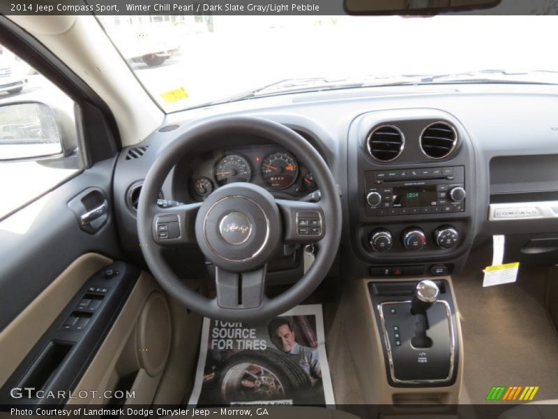 Winter Chill Pearl / Dark Slate Gray/Light Pebble 2014 Jeep Compass Sport