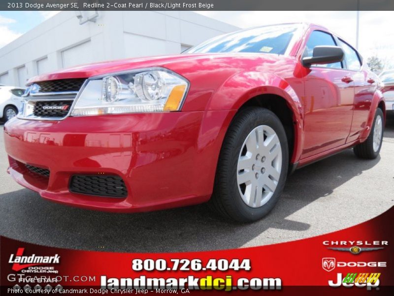 Redline 2-Coat Pearl / Black/Light Frost Beige 2013 Dodge Avenger SE