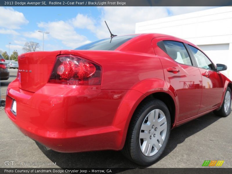 Redline 2-Coat Pearl / Black/Light Frost Beige 2013 Dodge Avenger SE