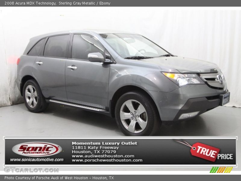 Sterling Gray Metallic / Ebony 2008 Acura MDX Technology