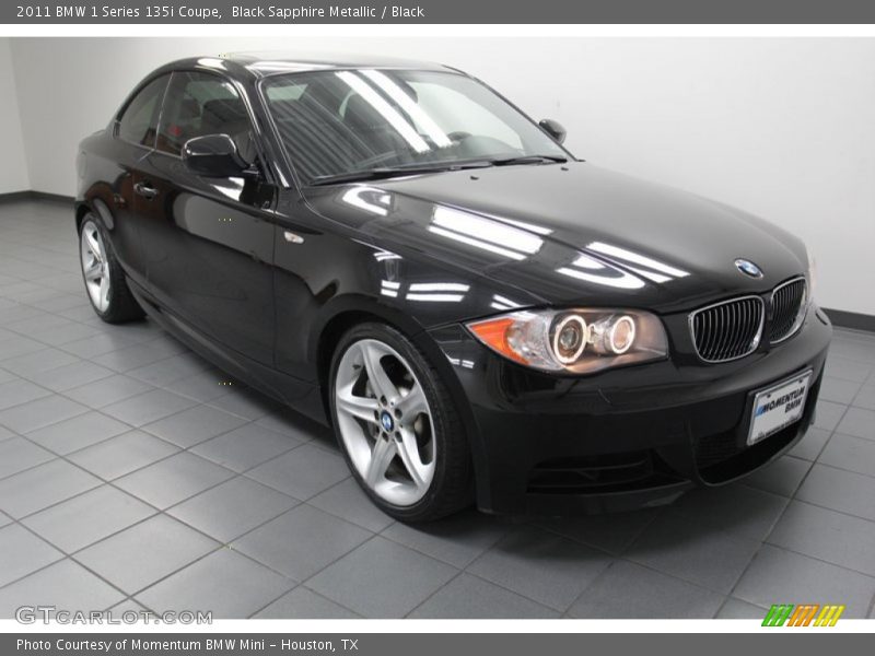 Black Sapphire Metallic / Black 2011 BMW 1 Series 135i Coupe
