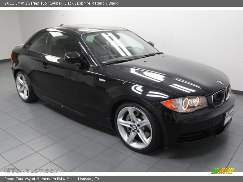 Black Sapphire Metallic / Black 2011 BMW 1 Series 135i Coupe