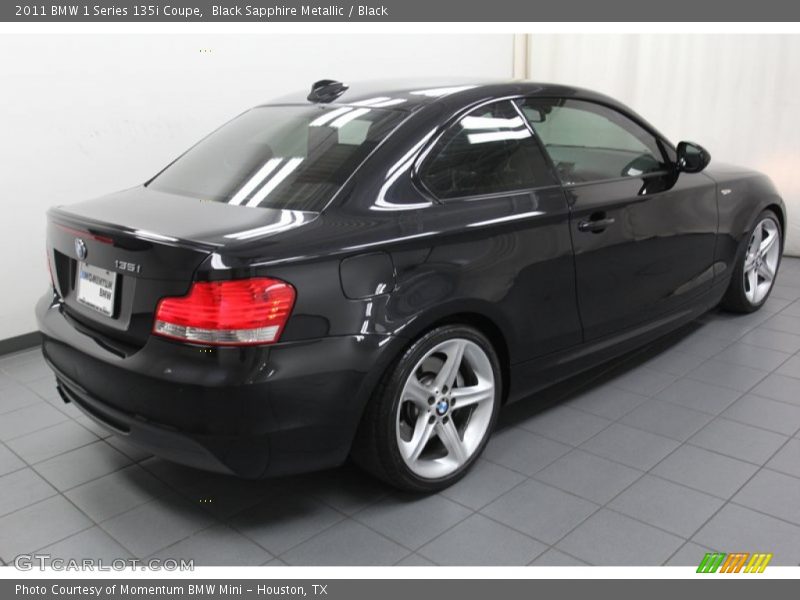 Black Sapphire Metallic / Black 2011 BMW 1 Series 135i Coupe