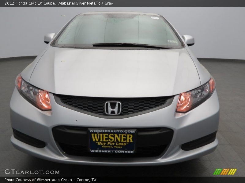 Alabaster Silver Metallic / Gray 2012 Honda Civic EX Coupe
