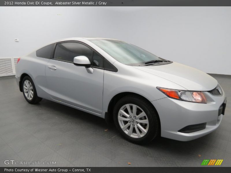 Alabaster Silver Metallic / Gray 2012 Honda Civic EX Coupe
