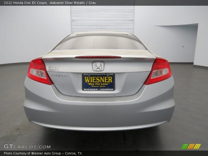 Alabaster Silver Metallic / Gray 2012 Honda Civic EX Coupe