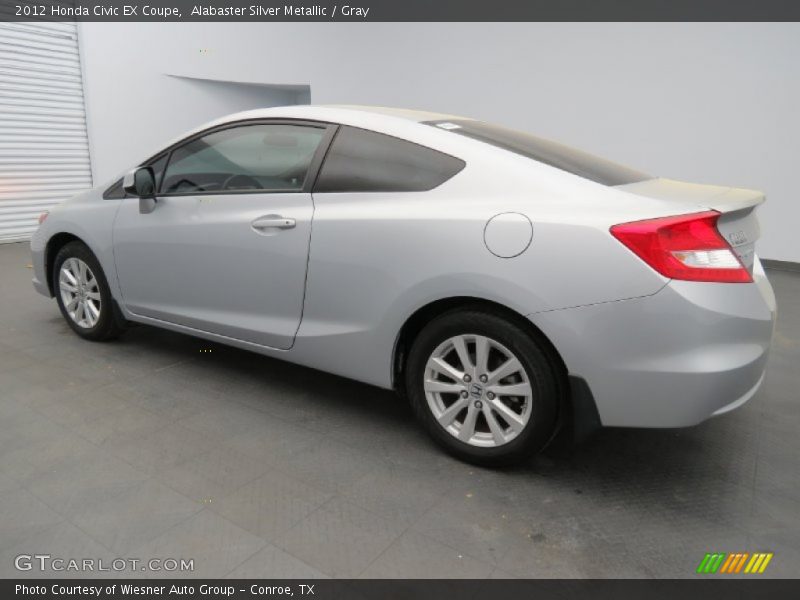Alabaster Silver Metallic / Gray 2012 Honda Civic EX Coupe