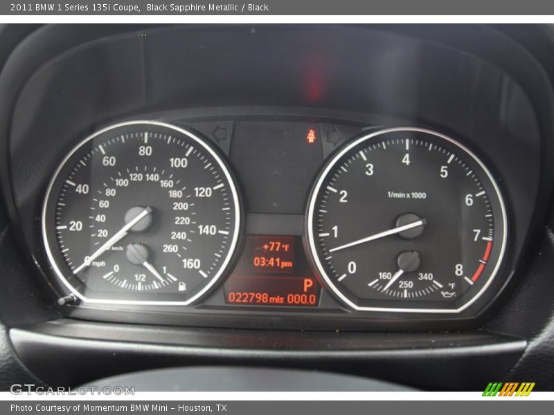 Black Sapphire Metallic / Black 2011 BMW 1 Series 135i Coupe