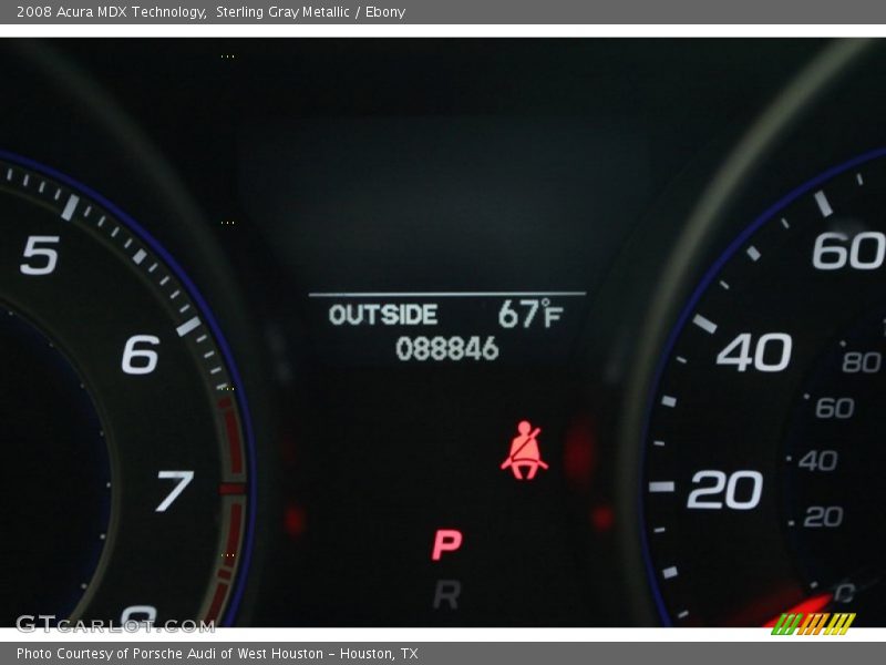 Sterling Gray Metallic / Ebony 2008 Acura MDX Technology
