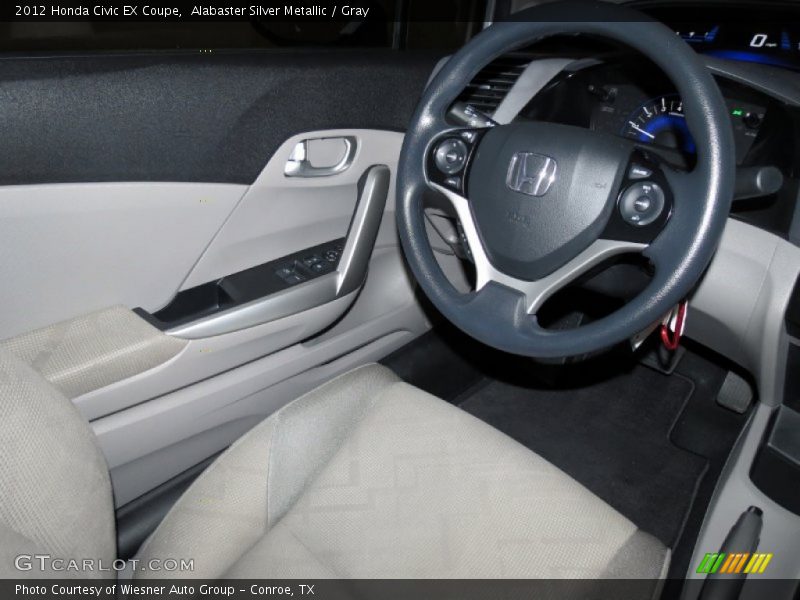 Alabaster Silver Metallic / Gray 2012 Honda Civic EX Coupe