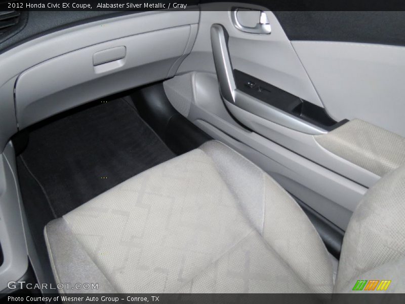 Alabaster Silver Metallic / Gray 2012 Honda Civic EX Coupe