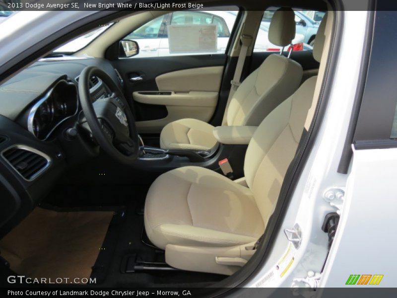 New Bright White / Black/Light Frost Beige 2013 Dodge Avenger SE