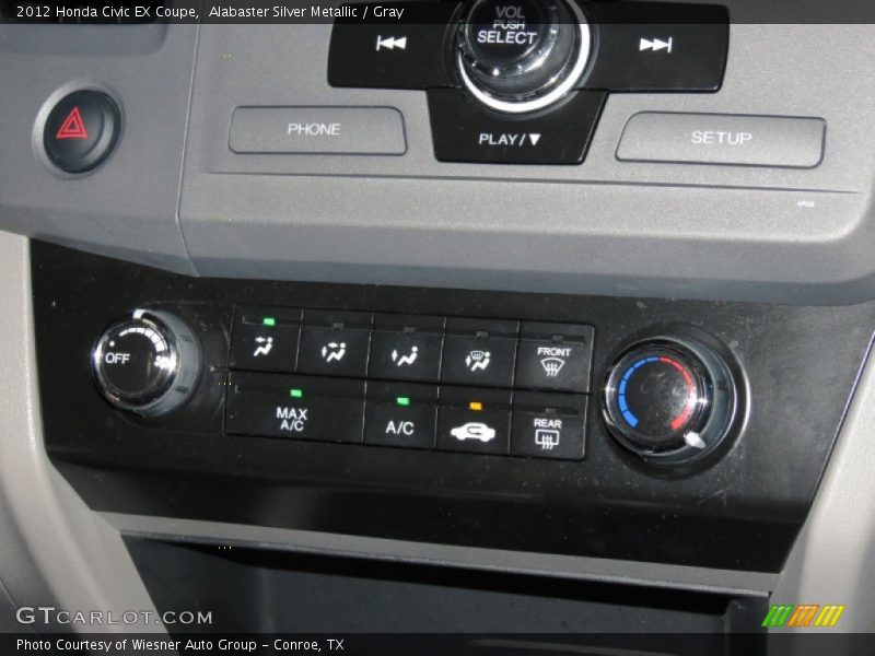 Alabaster Silver Metallic / Gray 2012 Honda Civic EX Coupe