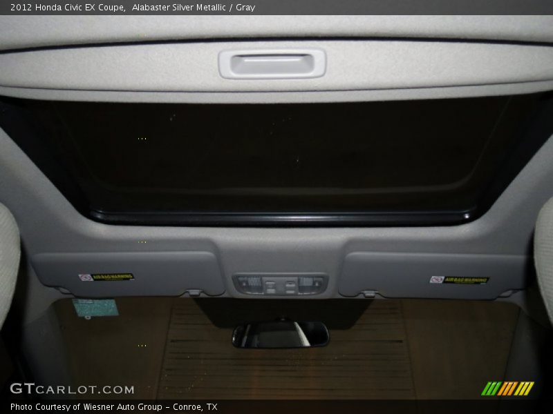 Alabaster Silver Metallic / Gray 2012 Honda Civic EX Coupe