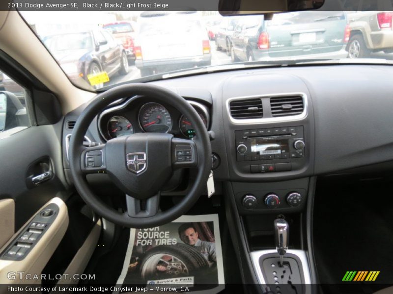Black / Black/Light Frost Beige 2013 Dodge Avenger SE