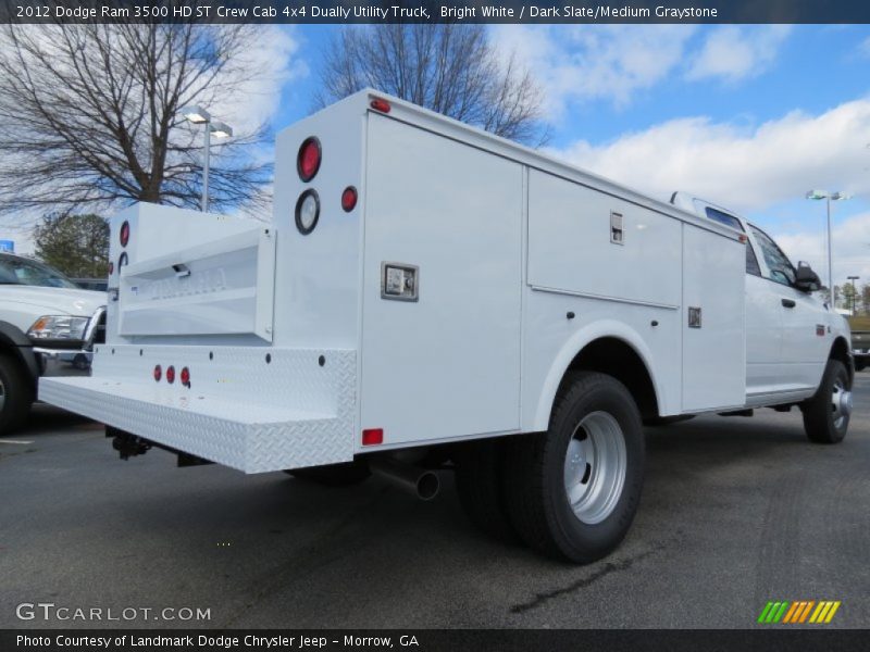 Bright White / Dark Slate/Medium Graystone 2012 Dodge Ram 3500 HD ST Crew Cab 4x4 Dually Utility Truck
