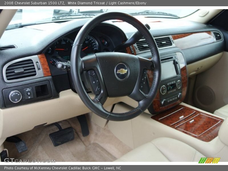 White Diamond Tricoat / Light Cashmere/Ebony 2008 Chevrolet Suburban 1500 LTZ