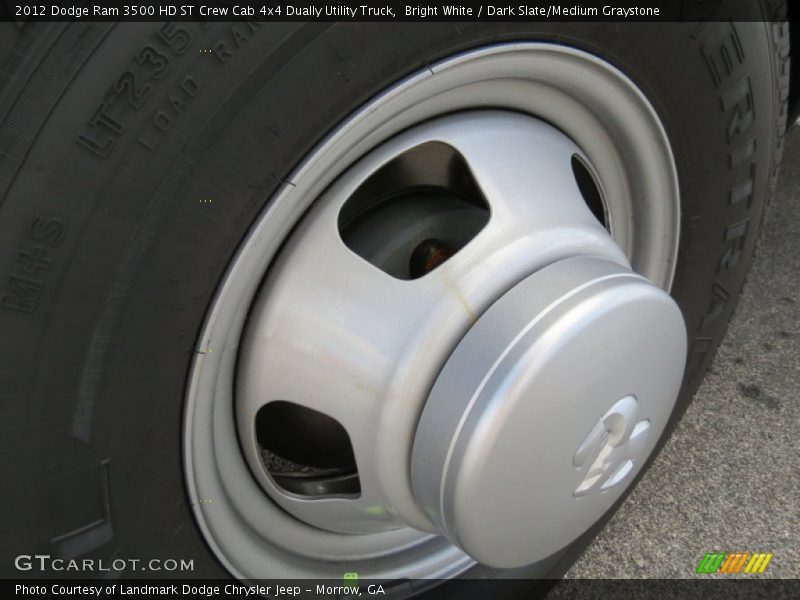 Bright White / Dark Slate/Medium Graystone 2012 Dodge Ram 3500 HD ST Crew Cab 4x4 Dually Utility Truck