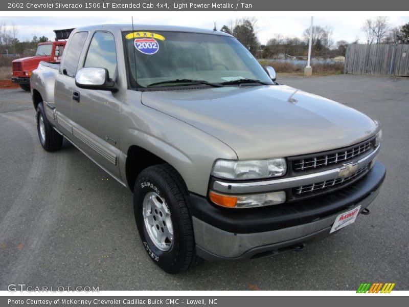 Light Pewter Metallic / Tan 2002 Chevrolet Silverado 1500 LT Extended Cab 4x4