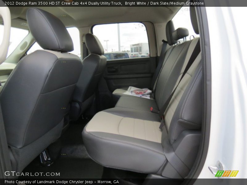 Bright White / Dark Slate/Medium Graystone 2012 Dodge Ram 3500 HD ST Crew Cab 4x4 Dually Utility Truck