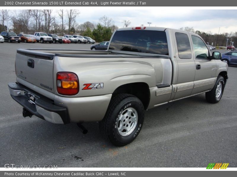 Light Pewter Metallic / Tan 2002 Chevrolet Silverado 1500 LT Extended Cab 4x4