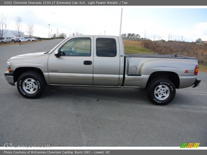 Light Pewter Metallic / Tan 2002 Chevrolet Silverado 1500 LT Extended Cab 4x4