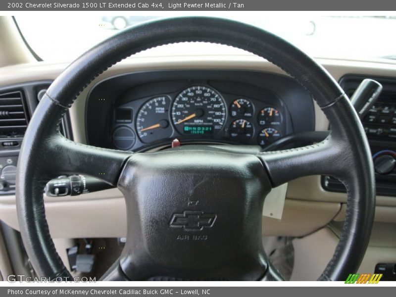 Light Pewter Metallic / Tan 2002 Chevrolet Silverado 1500 LT Extended Cab 4x4