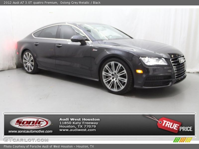 Oolong Grey Metallic / Black 2012 Audi A7 3.0T quattro Premium