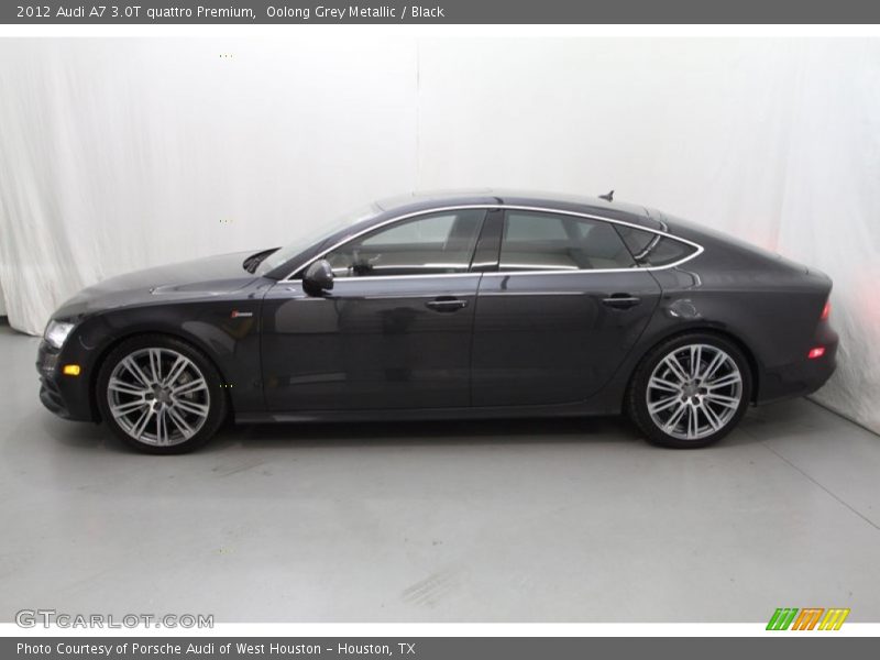 Oolong Grey Metallic / Black 2012 Audi A7 3.0T quattro Premium
