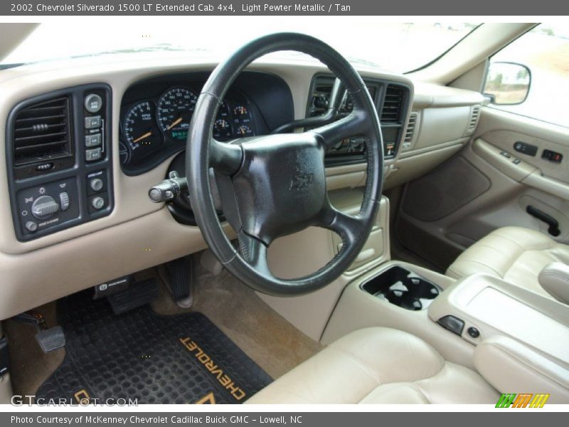 Light Pewter Metallic / Tan 2002 Chevrolet Silverado 1500 LT Extended Cab 4x4