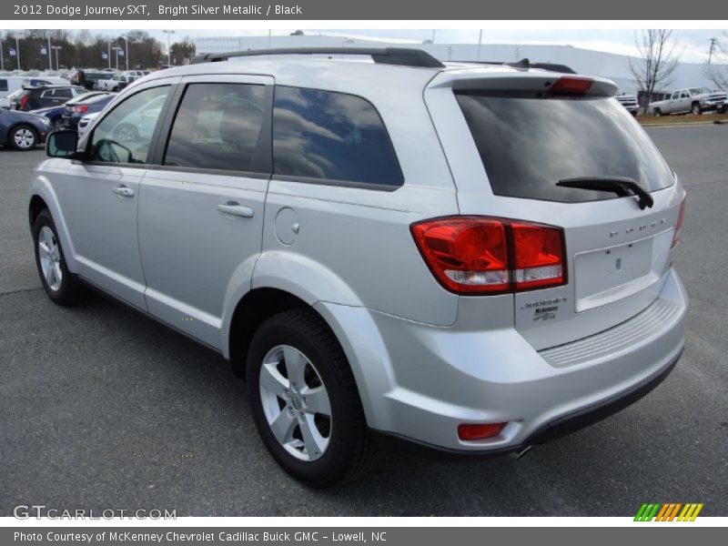 Bright Silver Metallic / Black 2012 Dodge Journey SXT