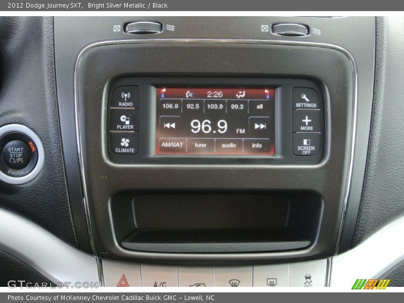 Bright Silver Metallic / Black 2012 Dodge Journey SXT
