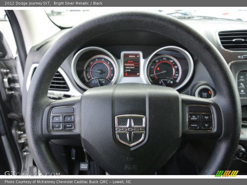 Bright Silver Metallic / Black 2012 Dodge Journey SXT