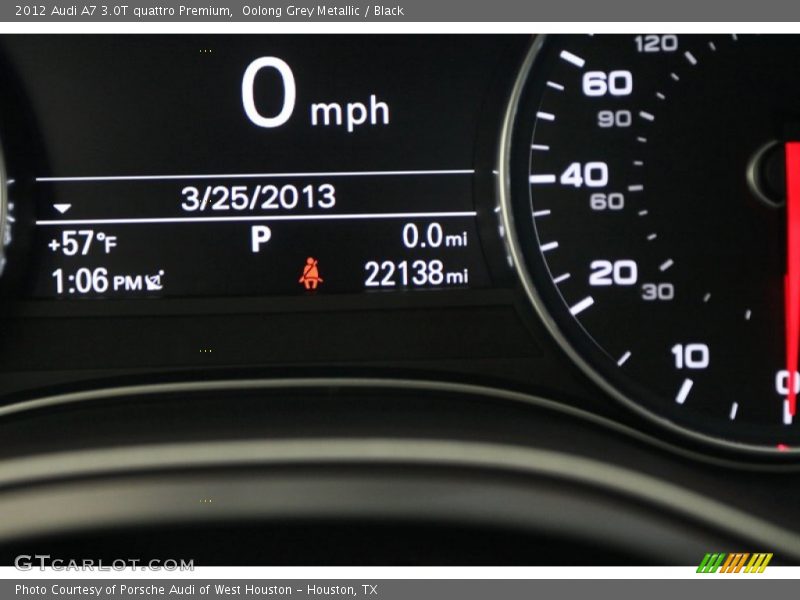 Oolong Grey Metallic / Black 2012 Audi A7 3.0T quattro Premium