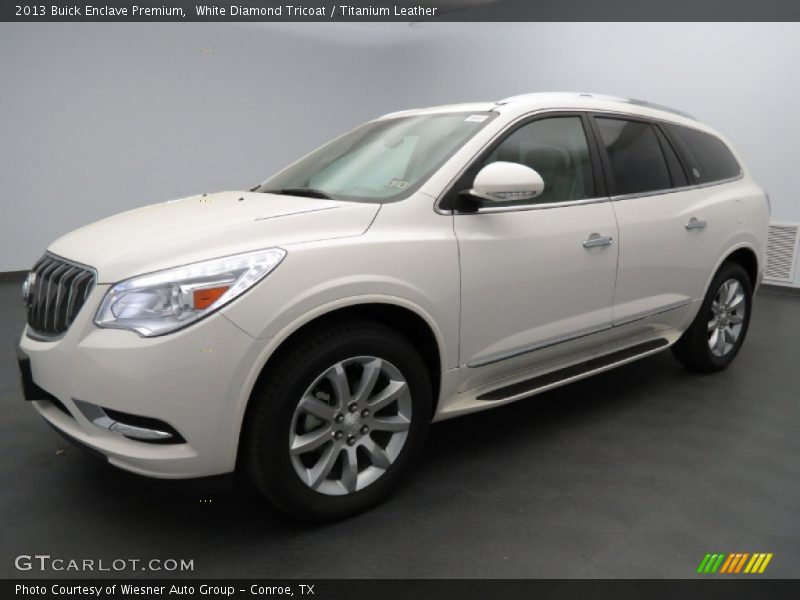 White Diamond Tricoat / Titanium Leather 2013 Buick Enclave Premium