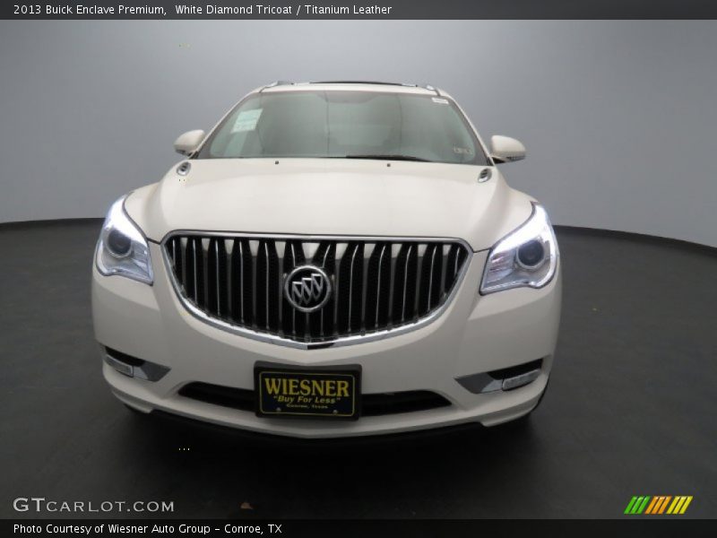 White Diamond Tricoat / Titanium Leather 2013 Buick Enclave Premium